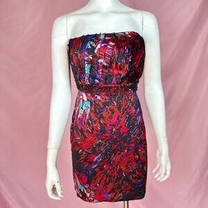 🅽🅴🆆 BCGBGeneration strapless beaded red black mini dress, size 0